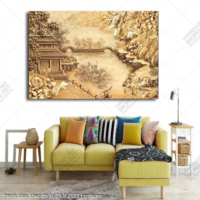 tranh chim cong dieu khac go kt 29 8 2022 ho